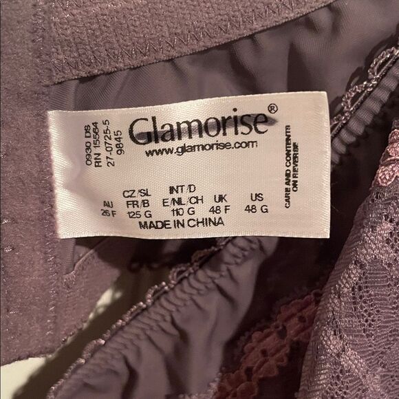 Glamorise Lace Bra - Purple and Pink - Picture 2 of 11